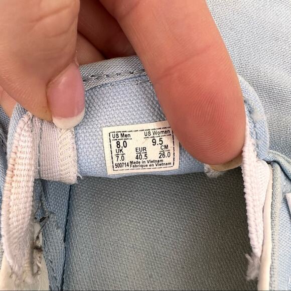 Vans Classic Slip On Check Foxing pale blue sneakers M8/W9.5 - Picture 4 of 8